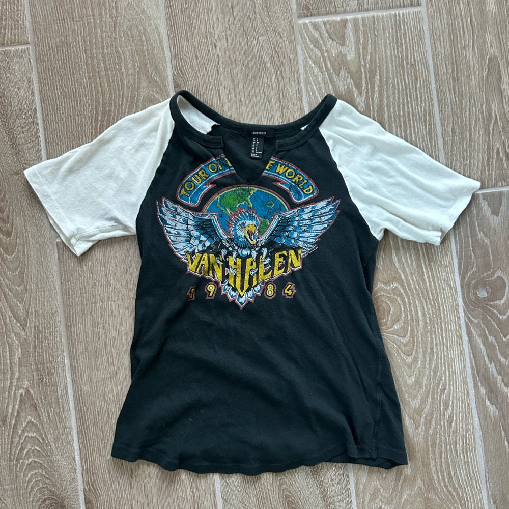 Van Halen V-Neck Baseball Tee